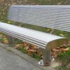 Parkbank Garda 7 Parkbank met rugleuning staal en in ral kleur